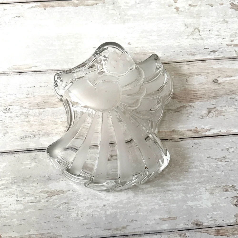 Glass Angel Candy Dish Holiday Servewear Dishes Hosting Party Decor Clear